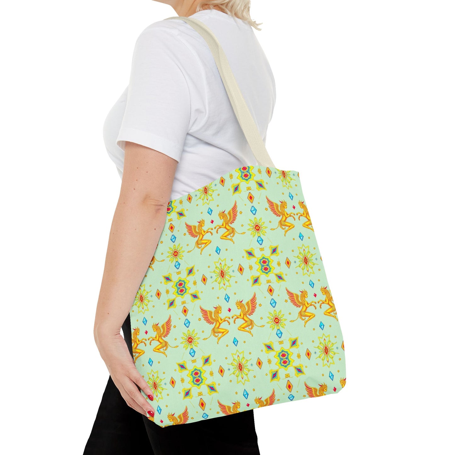 Tote Bag (AOP), Gemini, Zodiac v1, Jewel Pattern