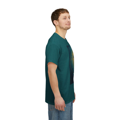 Unisex Heavy Cotton T-Shirt, Aquarius God, Zodiac Design