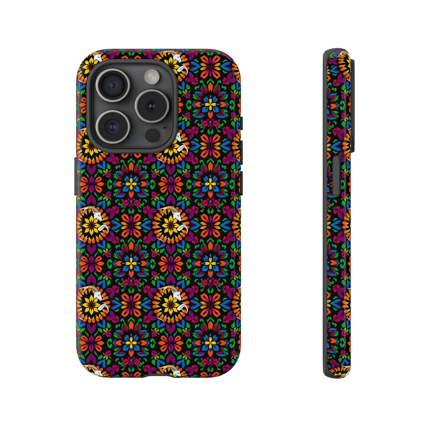 Tough Cases, Capricorn, Zodiac v2, Flower Pattern
