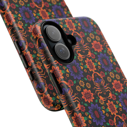 Tough Cases, Scorpio, Zodiac, Flower Pattern