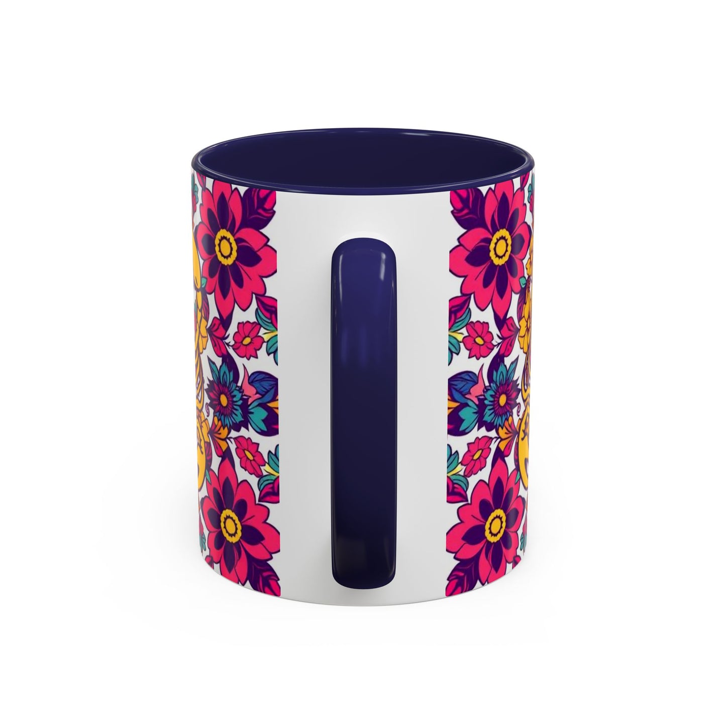 Accent Coffee Mug, Scorpio, Zodiac v2. Flower Pattern, (11, 15oz)