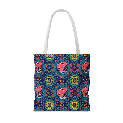 Tote Bag (AOP), Capricorn, Zodiac v1, Flower Pattern