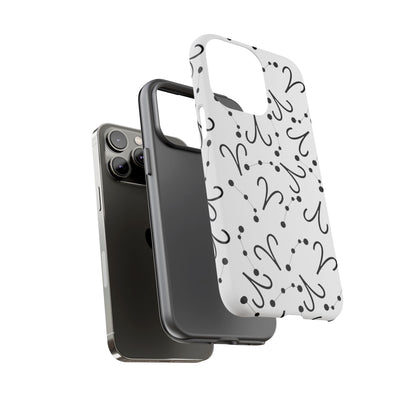 Tough Cases with the Aries Zodiac sign for iPhone, Samsung Galaxy, and Google Pixel devices