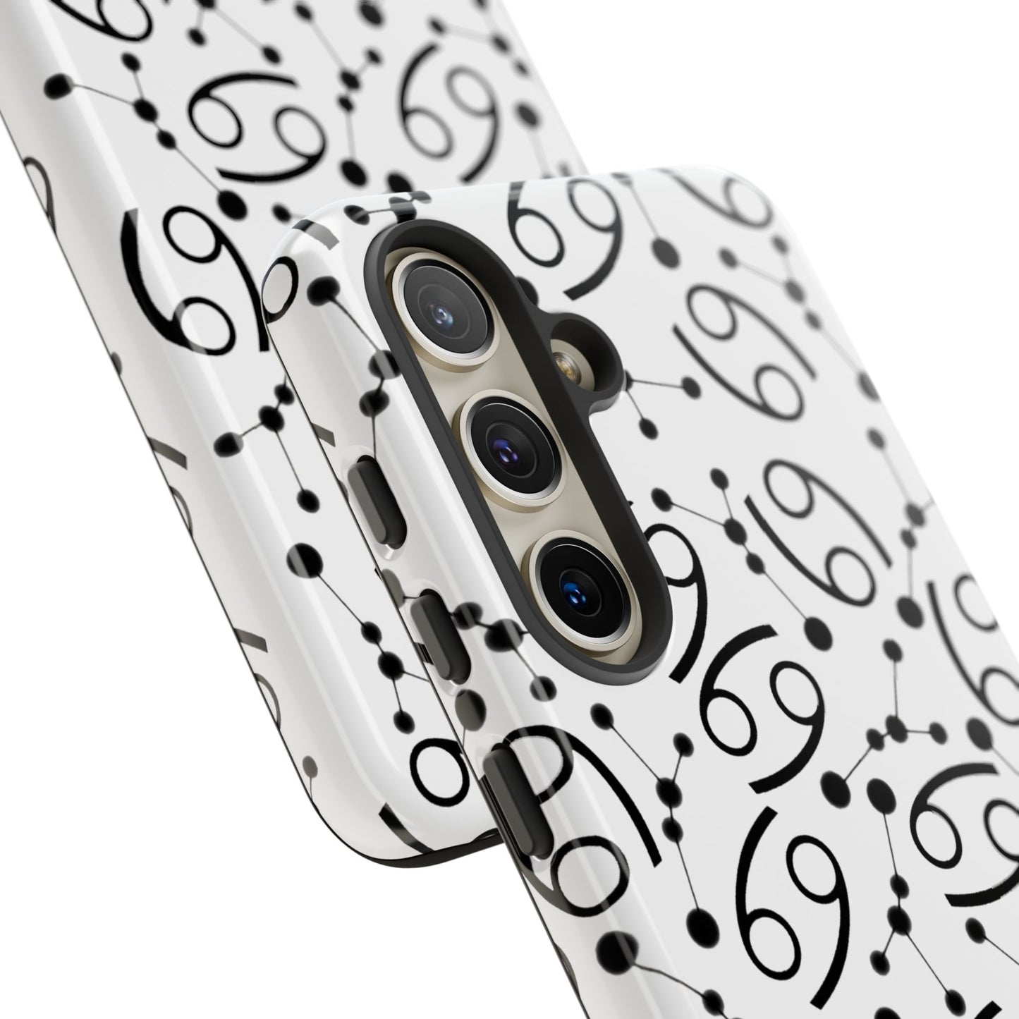 Tough Cases with the Cancer Zodiac sign for iPhone, Samsung Galaxy, and Google Pixel devices