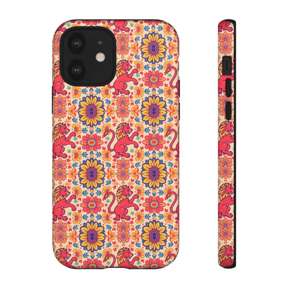 Tough Cases, Leo, Zodiac v1, Flower Pattern
