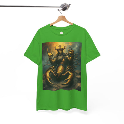 Unisex Heavy Cotton T-Shirt, Desert Scorpio King, Zodiac Design
