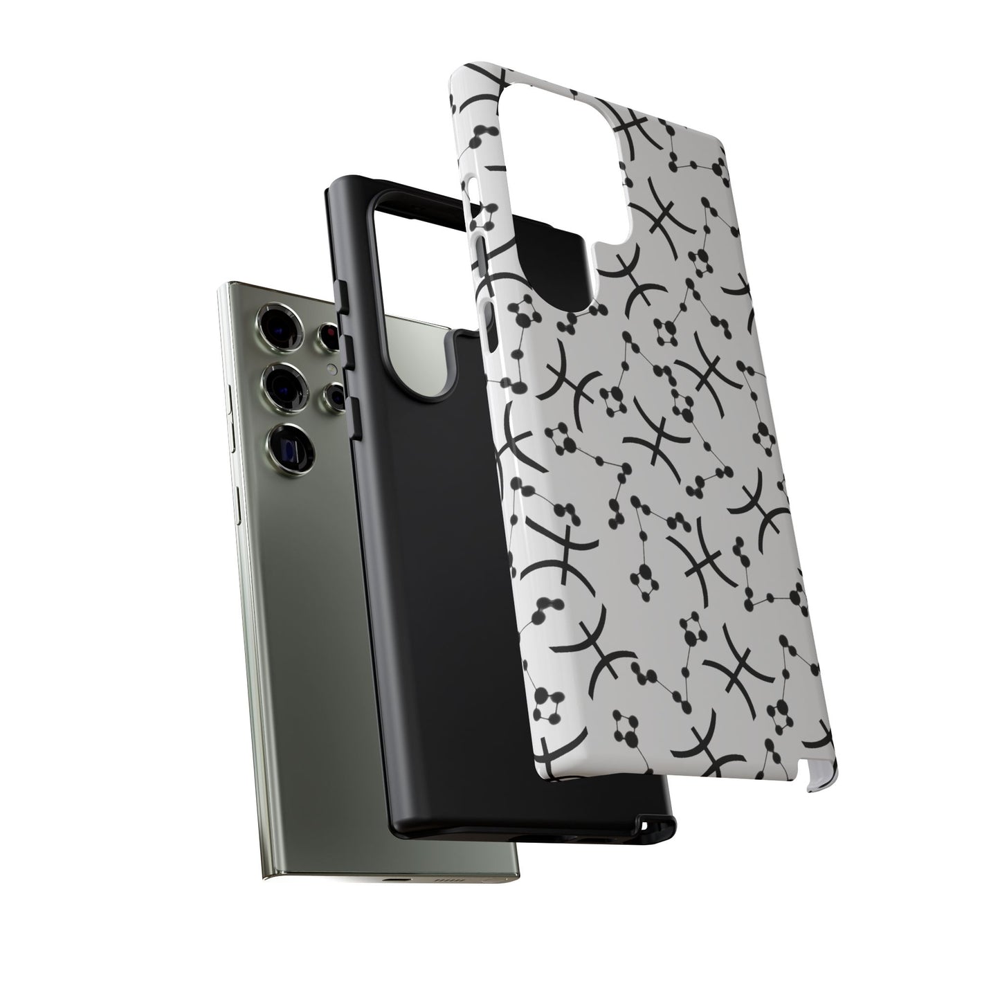 Tough Cases with the Pisces Zodiac sign for iPhone, Samsung Galaxy, and Google Pixel devices