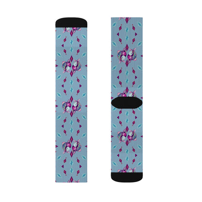 Sublimation Socks, Pisces, Zodiac v3, Jewel Pattern