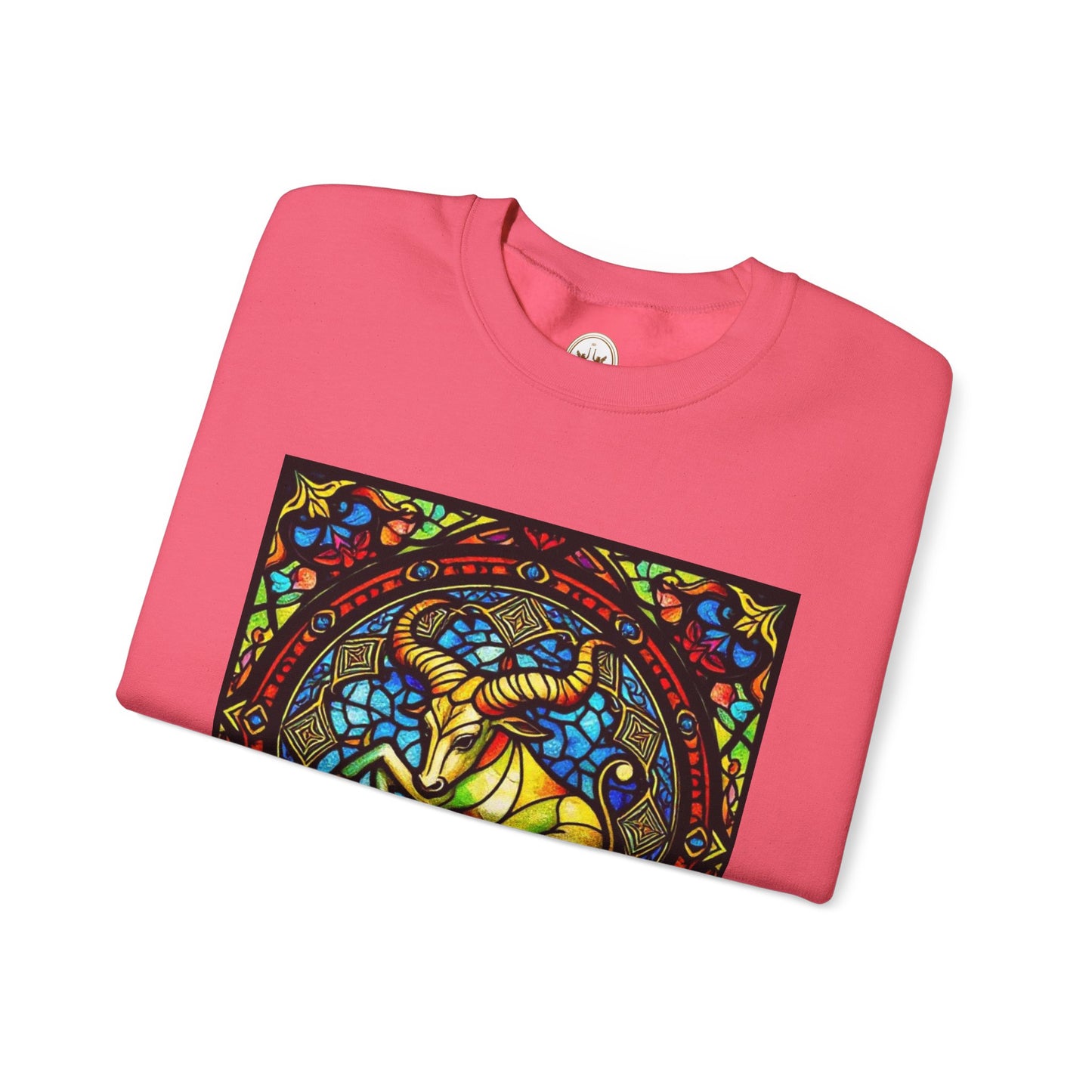 Unisex Heavy Blend™ Crewneck Sweatshirt, Glass, Taurus Zodiac Design