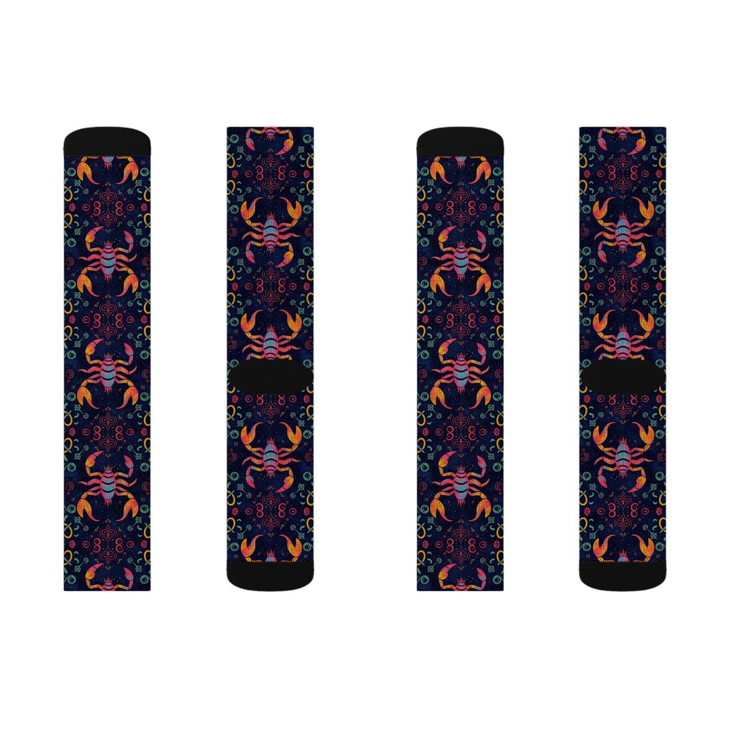 Sublimation Socks, Scorpio, Zodiac v3, Pattern
