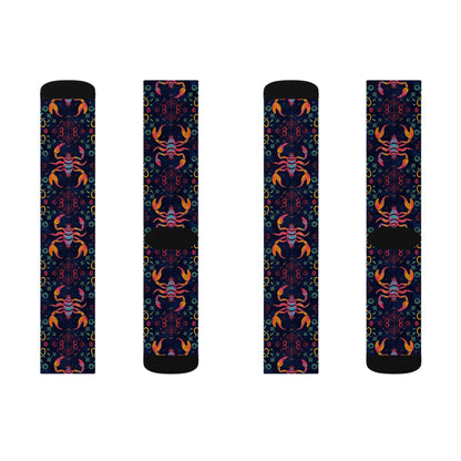 Sublimation Socks, Scorpio, Zodiac v3, Pattern