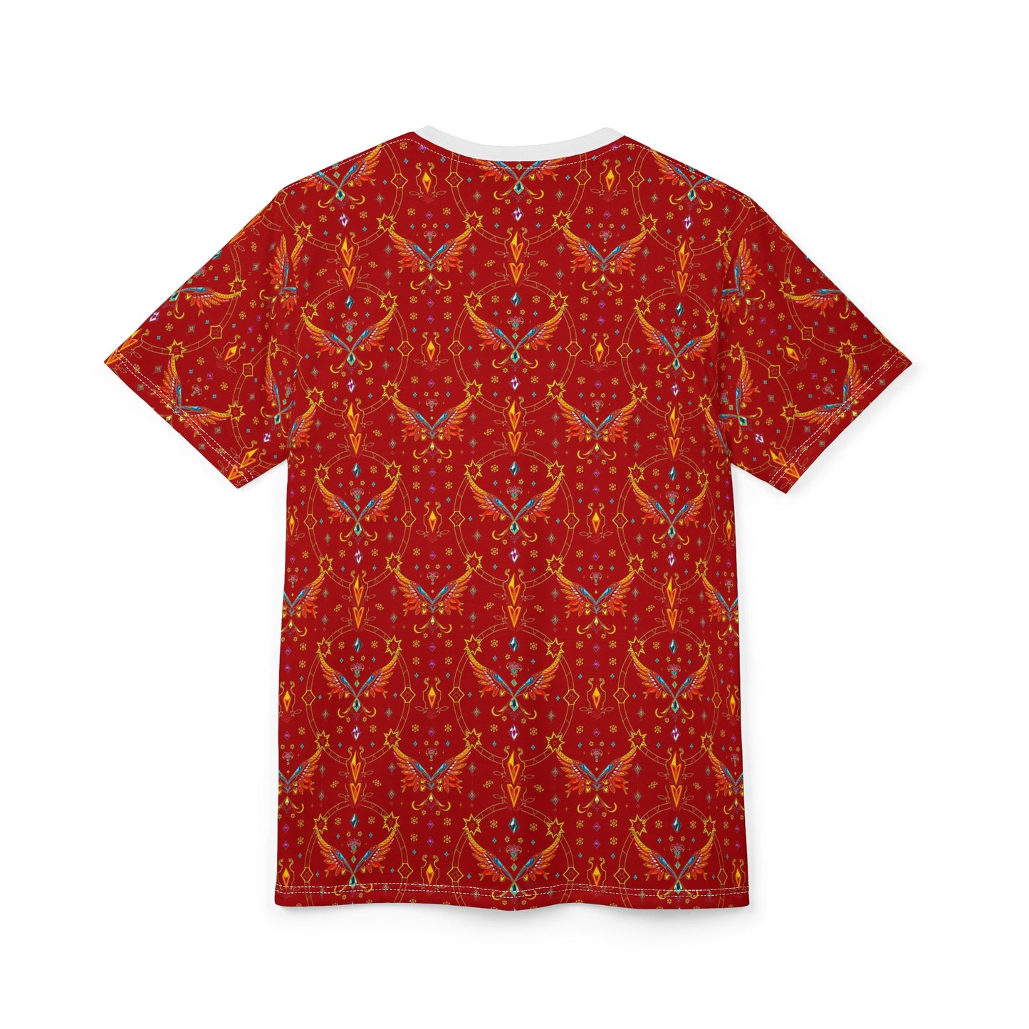 Unisex Cut & Sew T-Shirt, (AOP), Sagittarius, Zodiac v3, Jewels Pattern