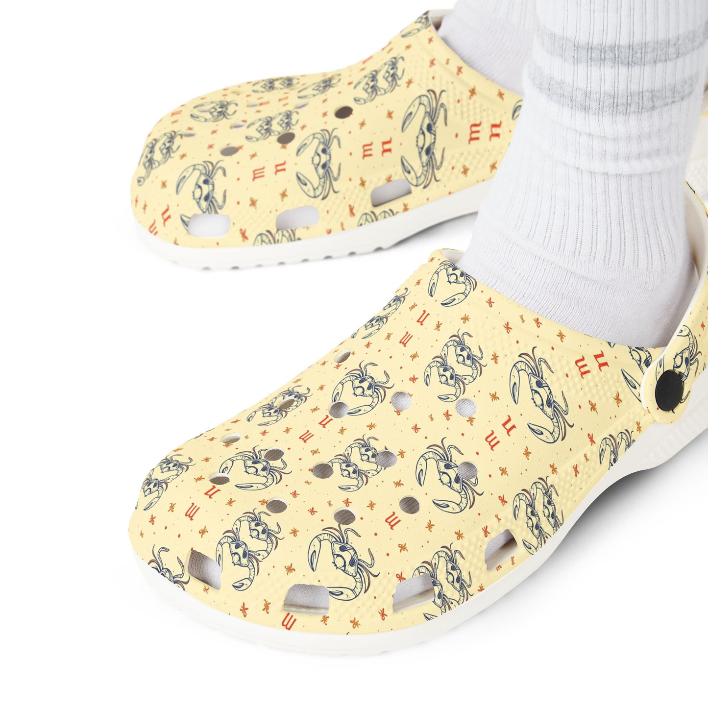 EVA Foam Rubber Shoes, (AOP), Cancer, Zodiac, Pattern