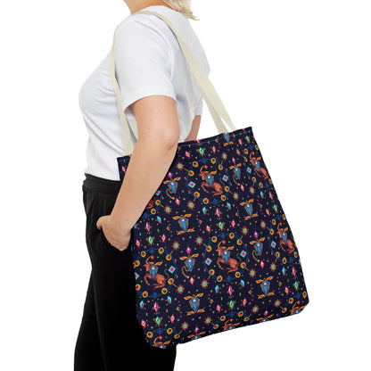 Tote Bag (AOP), Capricorn, Zodiac v1, Jewel Pattern