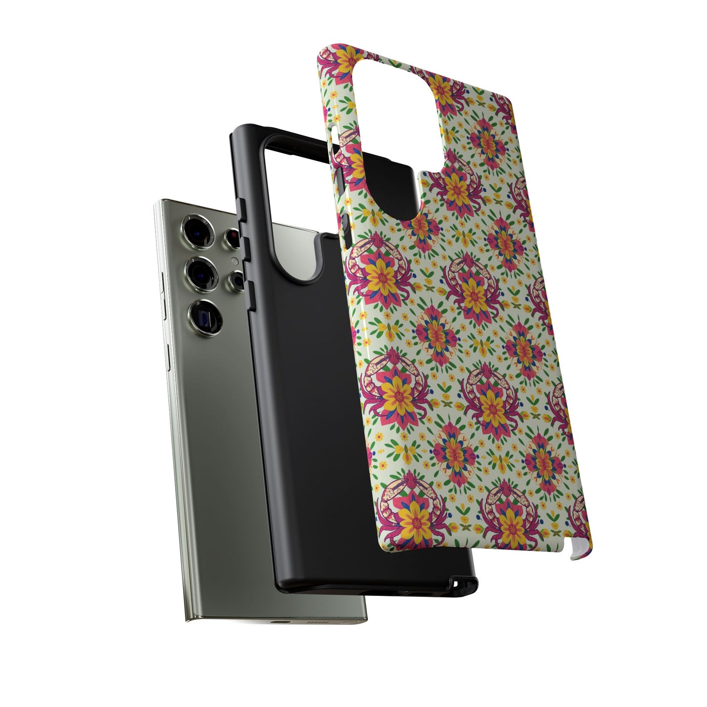 Tough Cases, Cancer, Zodiac v3, Flower Pattern