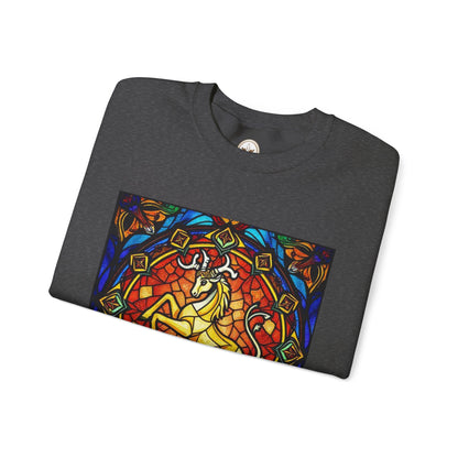 Unisex Heavy Blend™ Crewneck Sweatshirt, Glass 1, Capricorn Zodiac Design