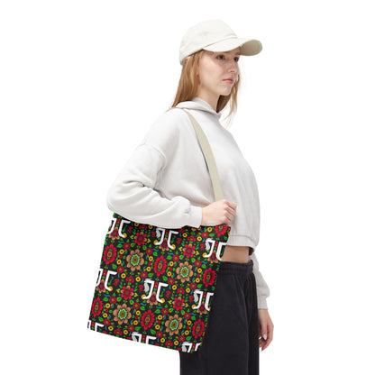 Tote Bag, (AOP), Gemini, Zodiac, Flower Pattern