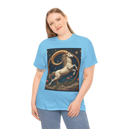 Unisex Heavy Cotton T-Shirt, Aries Animal. Zodiac Design