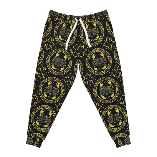 Athletic Joggers, Zodiac Design, Pattern v1, Scorpio, AOP