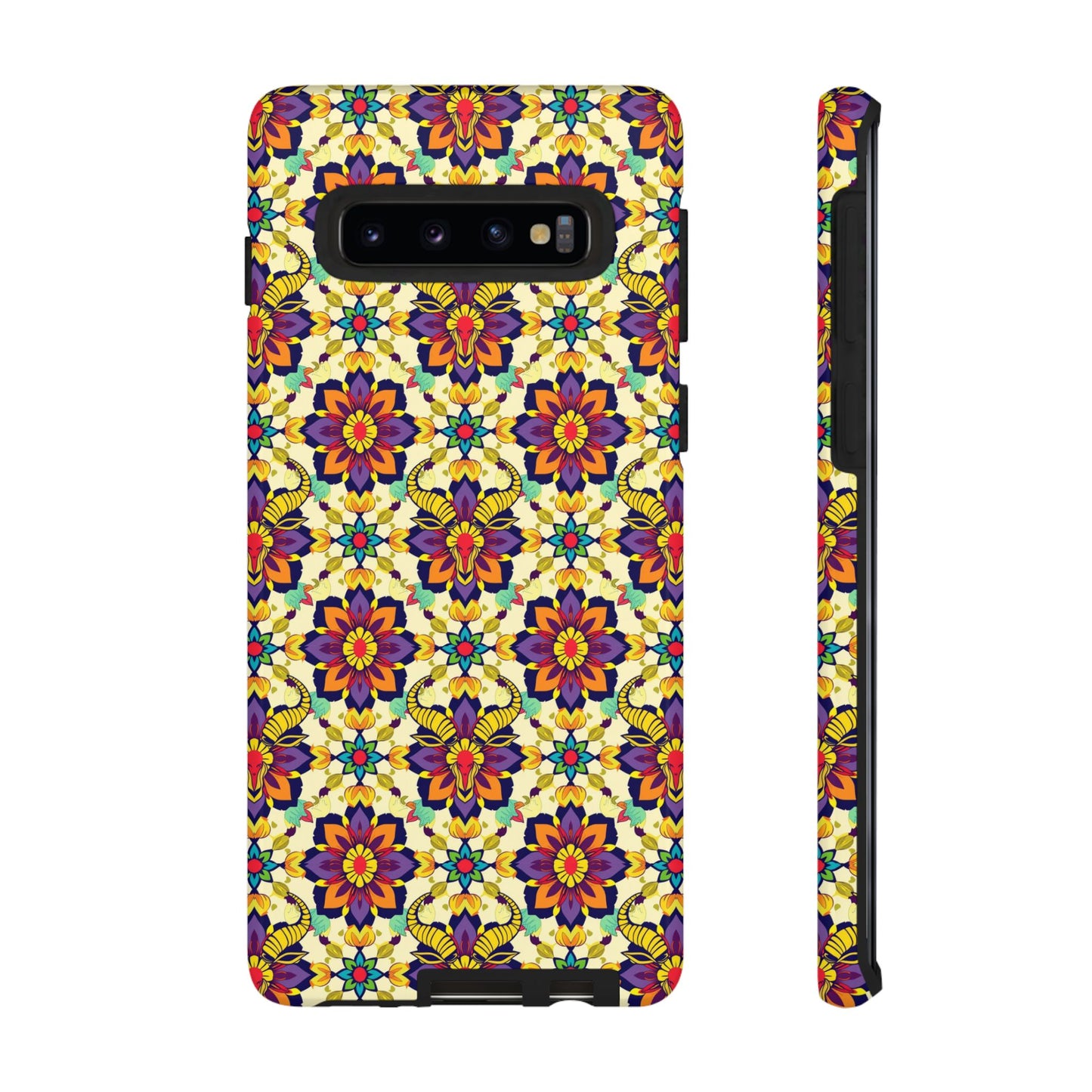 Tough Cases, Taurus, Zodiac v1, Flower Pattern