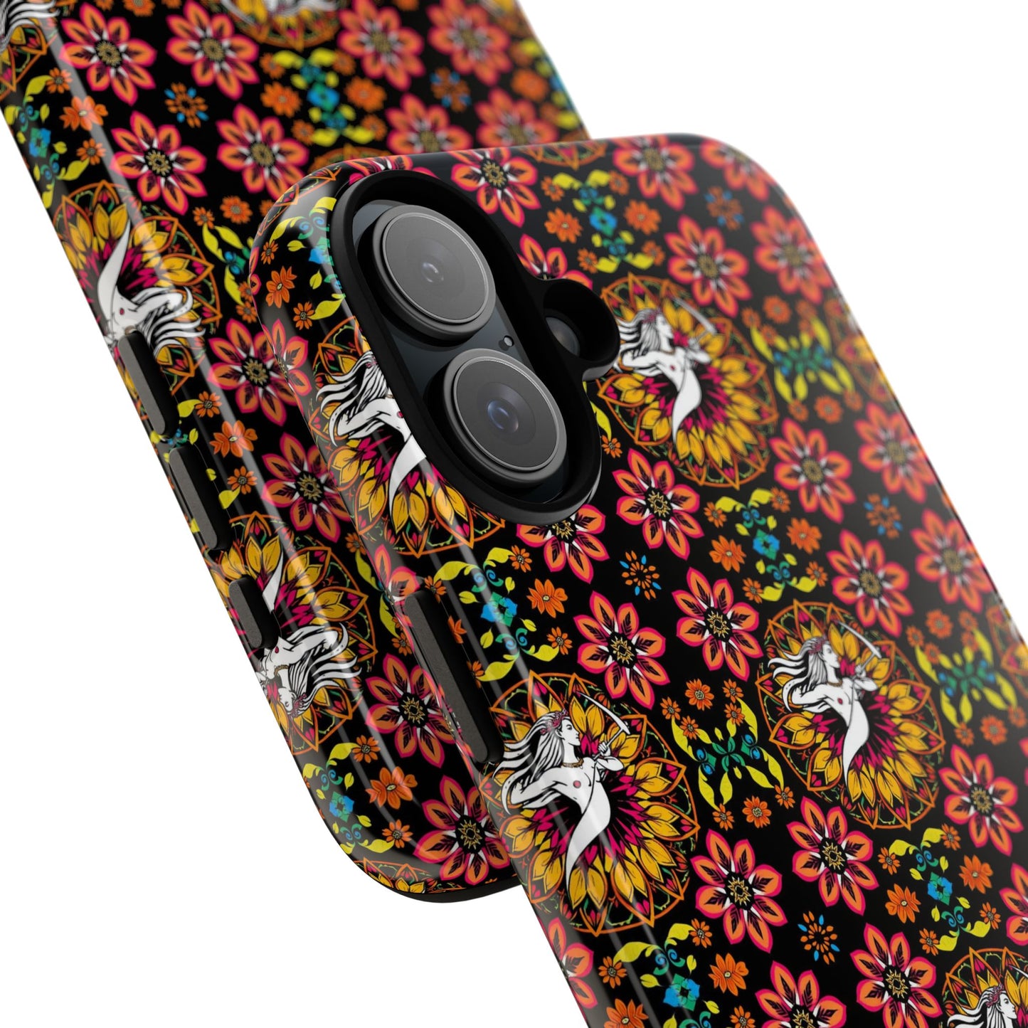 Tough Cases, Sagittarius, Zodiac v2, Flower Pattern