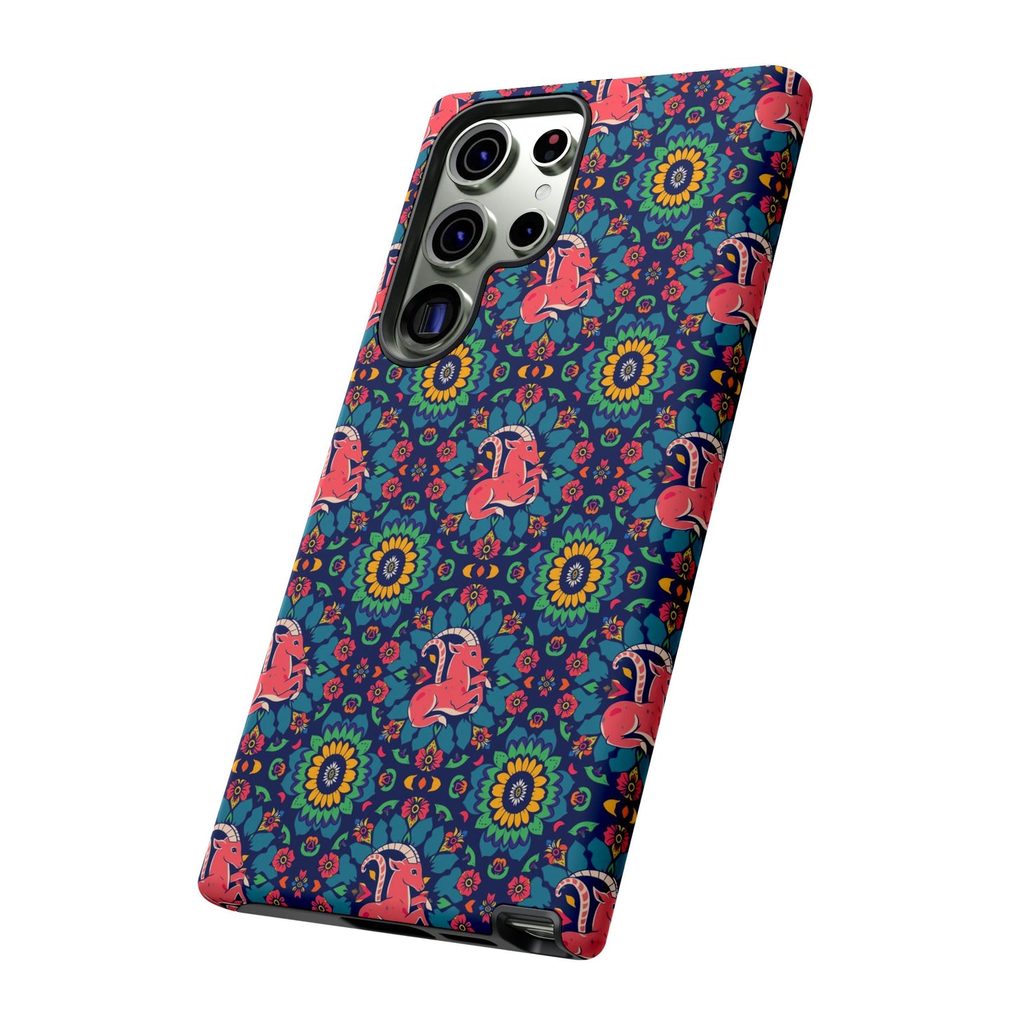 Tough Cases, Capricorn, Zodiac v1, Flower Pattern