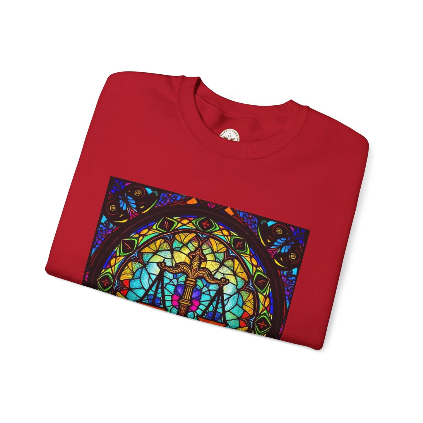 Unisex Heavy Blend™ Crewneck Sweatshirt, Glass, Libra Zodiac Design