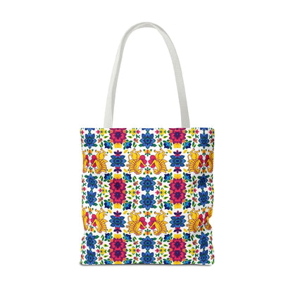 Tote Bag (AOP), Gemini, Zodiac, Flower Pattern