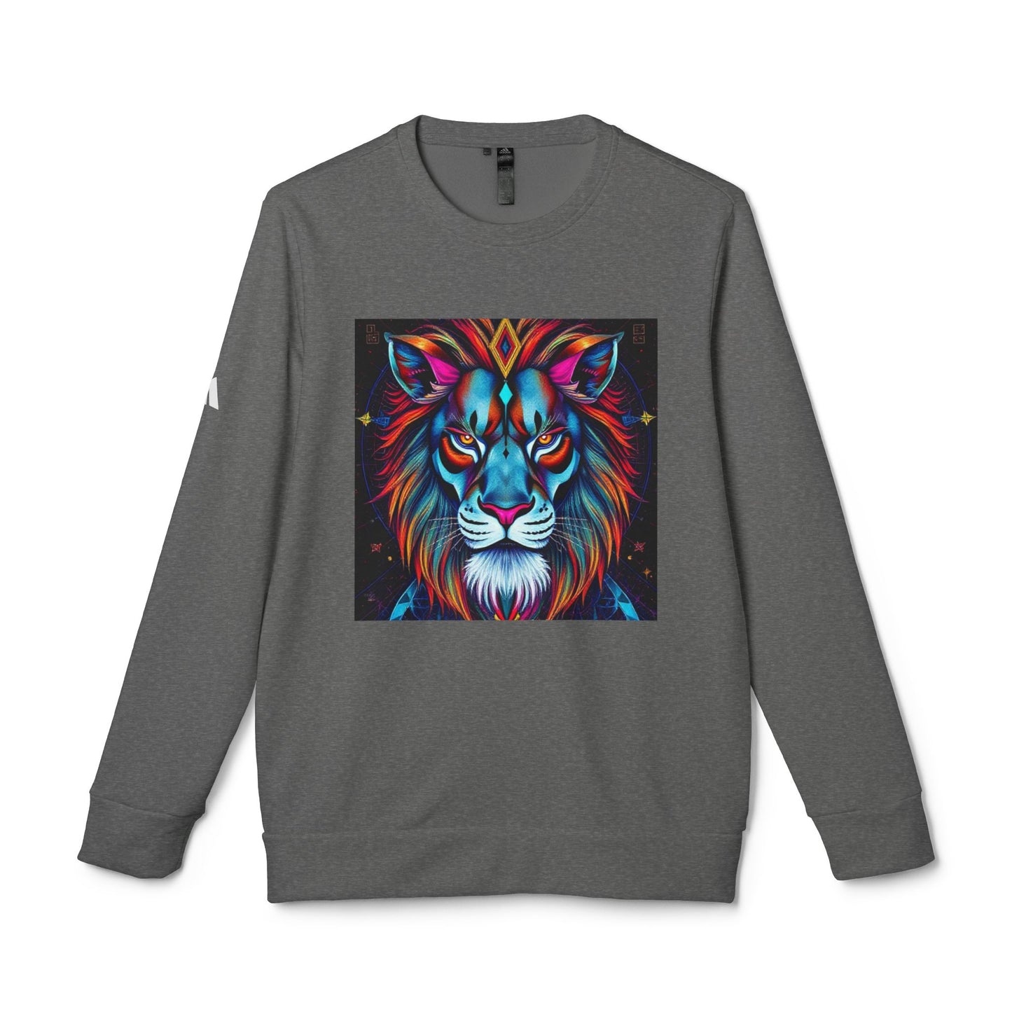 Adidas, Unisex Fleece Crewneck Sweatshirt, Leo, Pop Art v1, Zodiac
