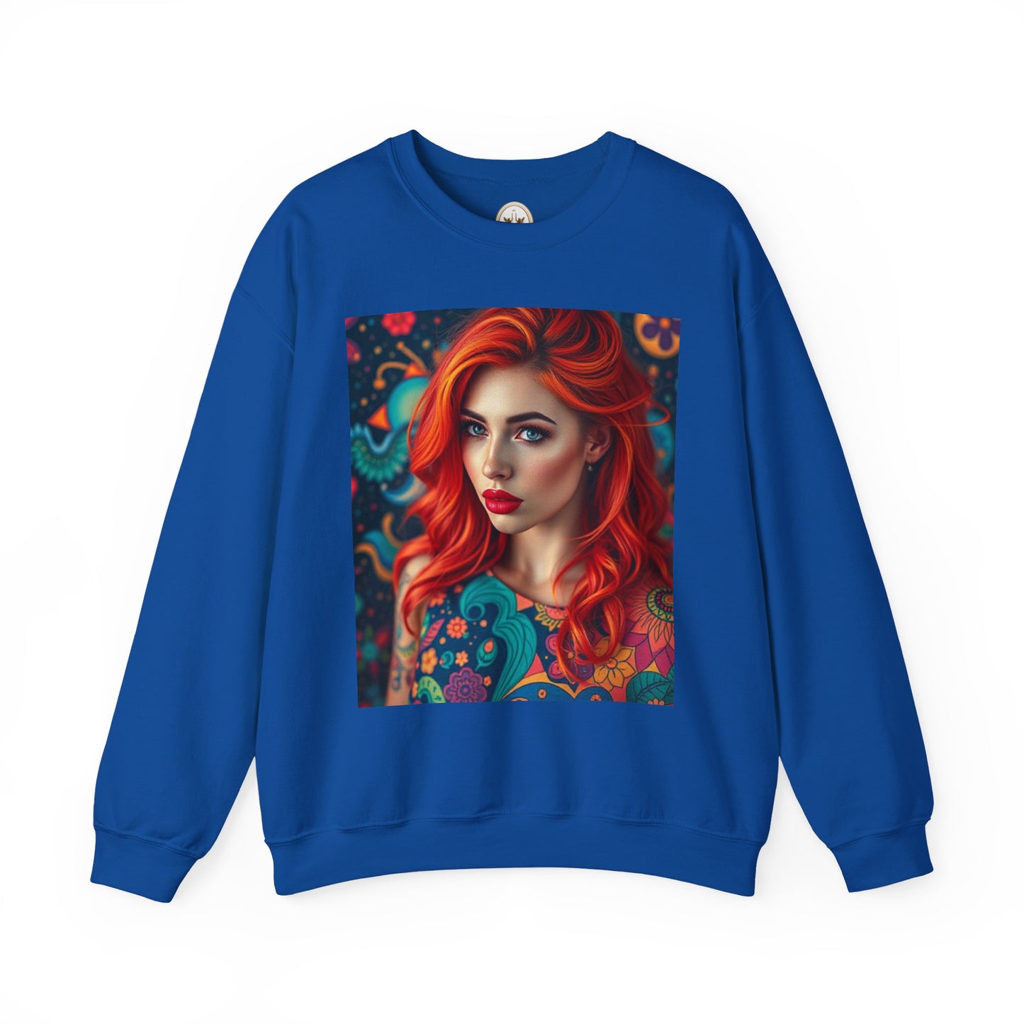 Unisex Heavy Blend™ Crewneck Sweatshirt, Aquarius, Zodiac v1, Sexy Pattern