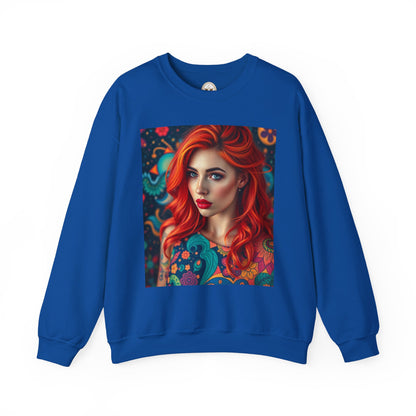 Unisex Heavy Blend™ Crewneck Sweatshirt, Aquarius, Zodiac v1, Sexy Pattern