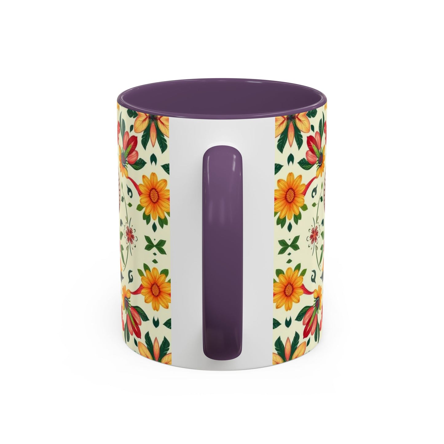 Accent Coffee Mug, Aries, Zodiac, Flower Pattern, (11, 15oz)