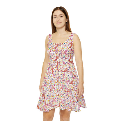 Women's Skater Dress, AOP, Zodiac v1, Sagittarius, Pattern