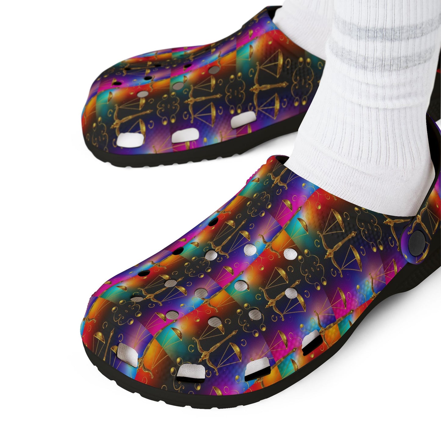 EVA Foam Rubber Shoes, (AOP), Libra, Zodiac v1, Pattern