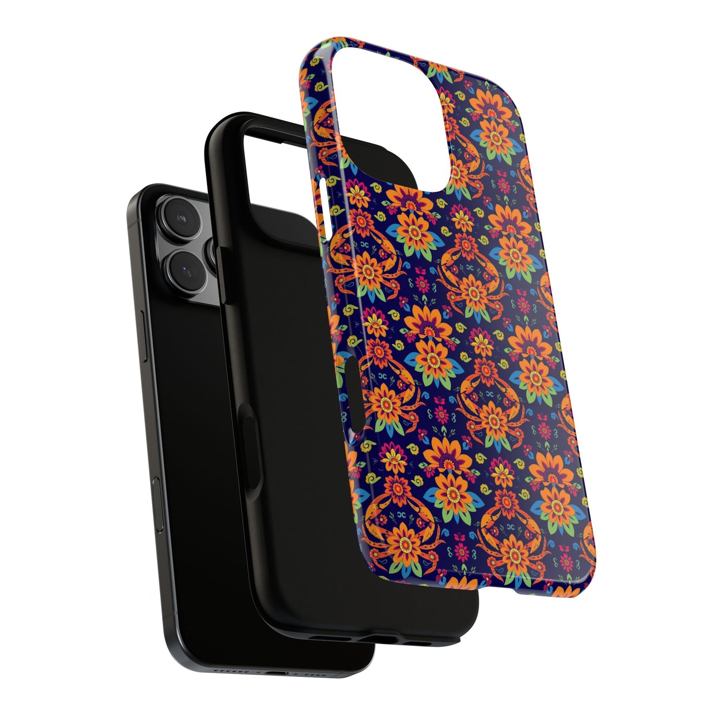 Tough Cases, Cancer, Zodiac, Flower Pattern