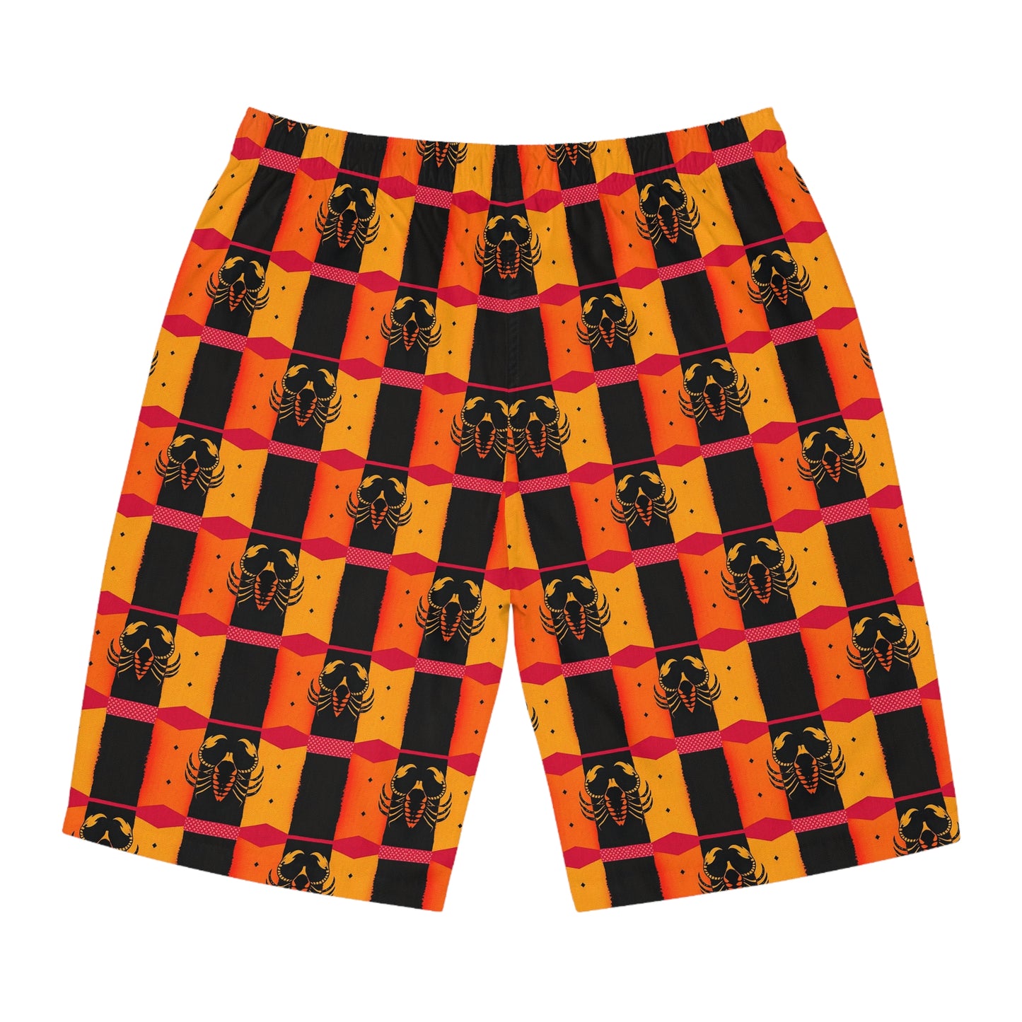 Men's Board Shorts, (AOP), Scorpio, Zodiac, Shape Pattern