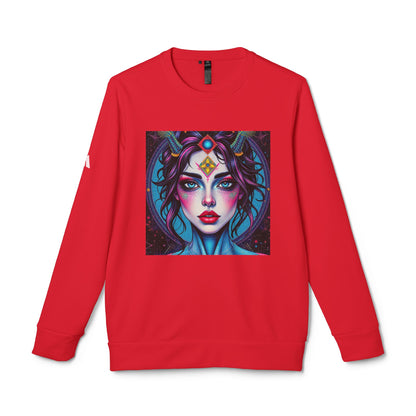 Adidas, Unisex Fleece Crewneck Sweatshirt, Aquarius, Pop Art, Zodiac