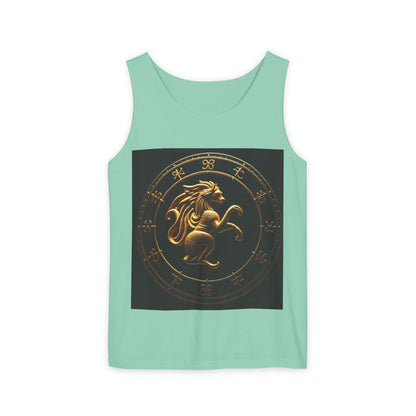 Unisex Garment-Dyed, Tank Top, Virgo Design, Planet Animal, 100% US cotton