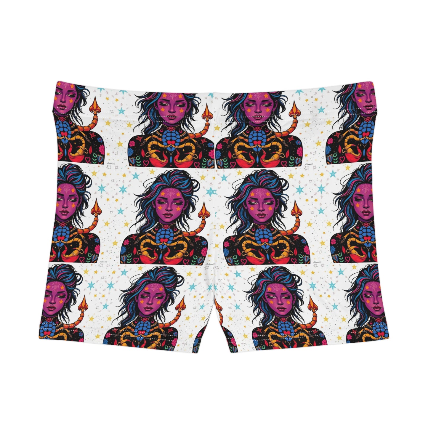 Women's Shorts, (AOP), Scorpio, Zodiac v2, Sexy Pattern