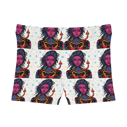 Women's Shorts, (AOP), Scorpio, Zodiac v2, Sexy Pattern