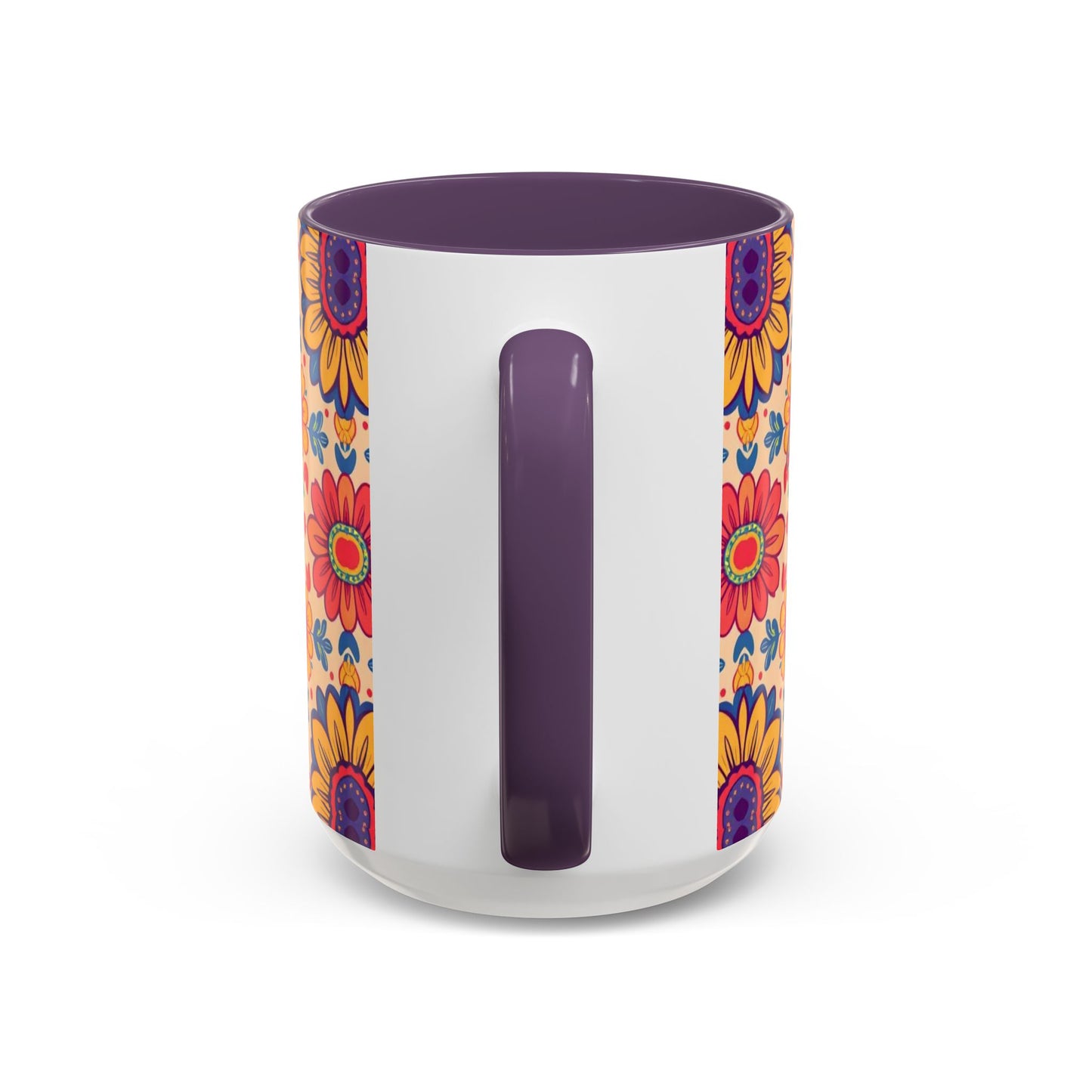 Accent Coffee Mug, Leo, Zodiac, Flower Pattern, (11, 15oz)