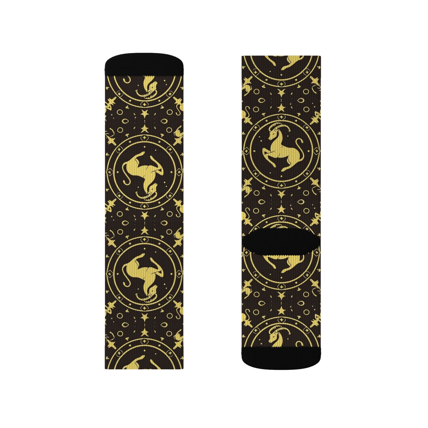 Sublimation Socks, Capricorn, Zodiac v1, Pattern