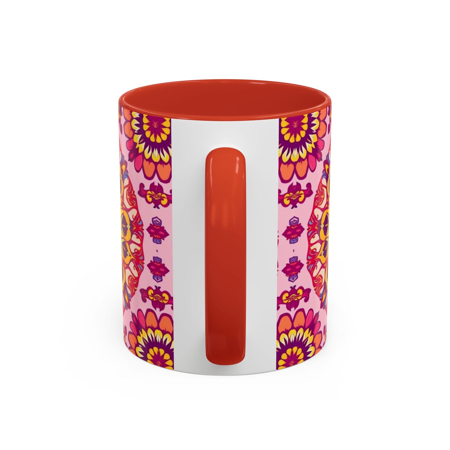 Accent Coffee Mug, Capricorn, Zodiac v3, Flower Pattern, (11, 15oz)