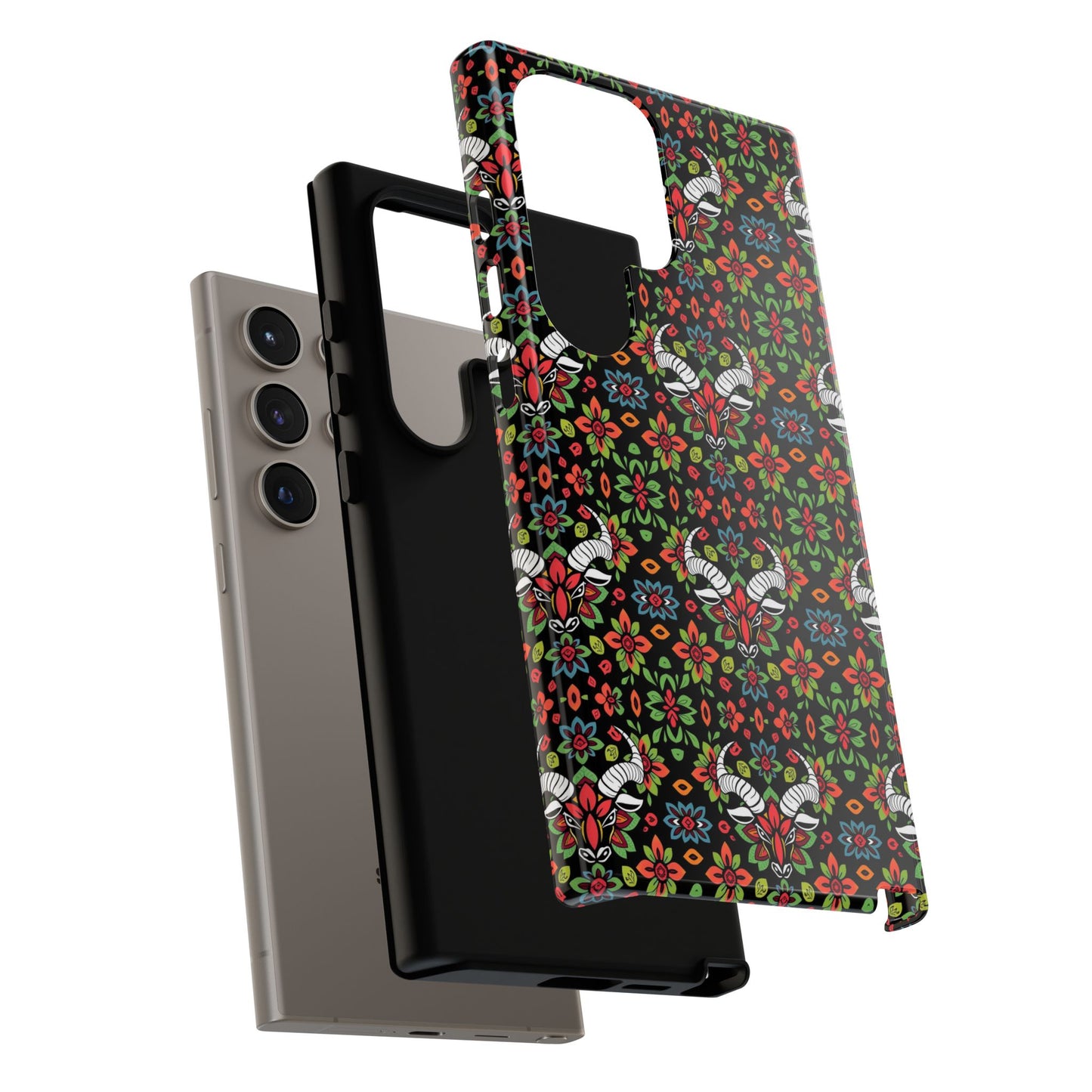 Tough Cases, Taurus, Zodiac v2, Flower Pattern