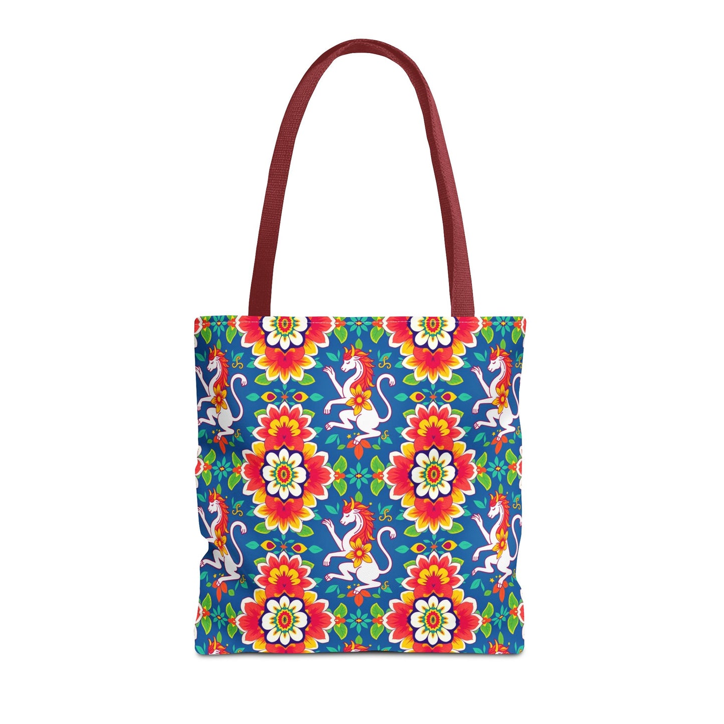 Tote Bag, (AOP), Virgo, Zodiac v2, Flower Pattern