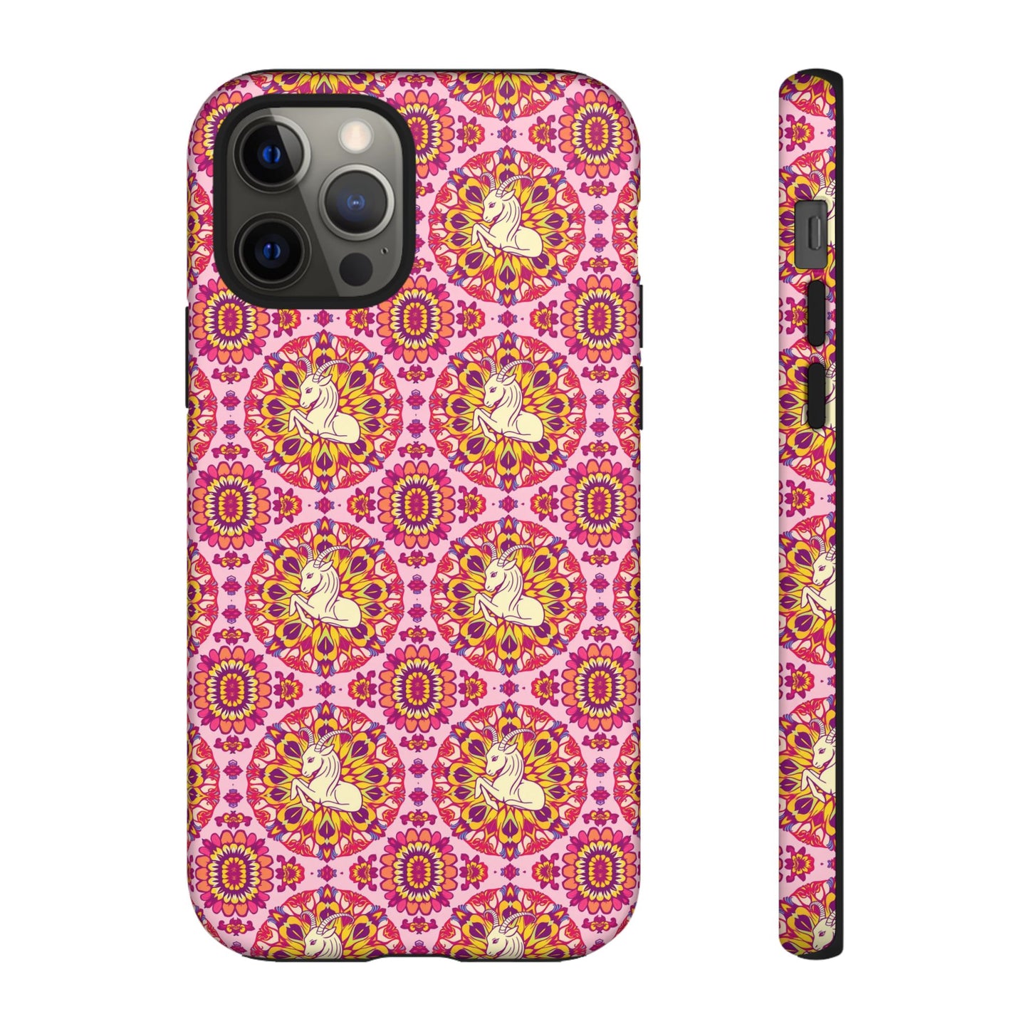 Tough Cases, Capricorn, Zodiac v4, Flower Pattern