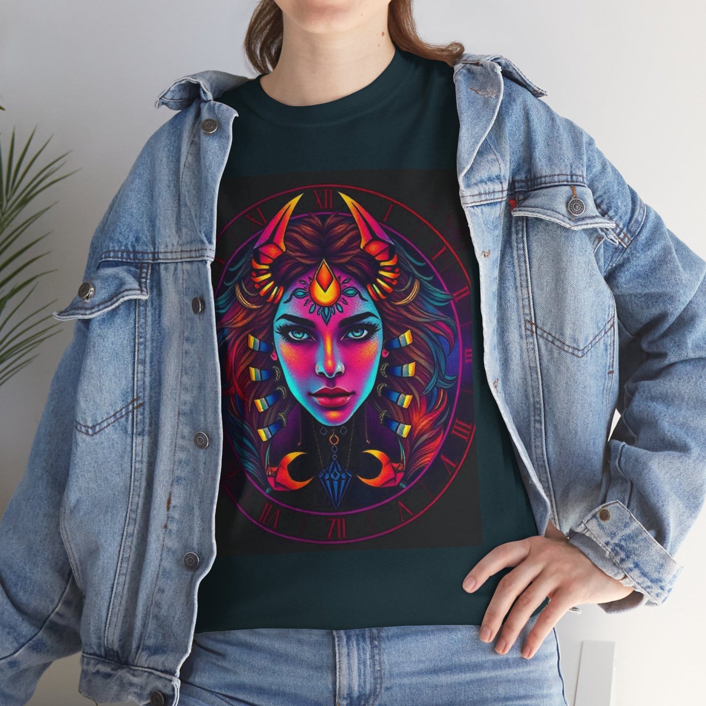 Unisex Heavy Cotton T-Shirt, Scorpio, Zodiac v4, Sexy Art
