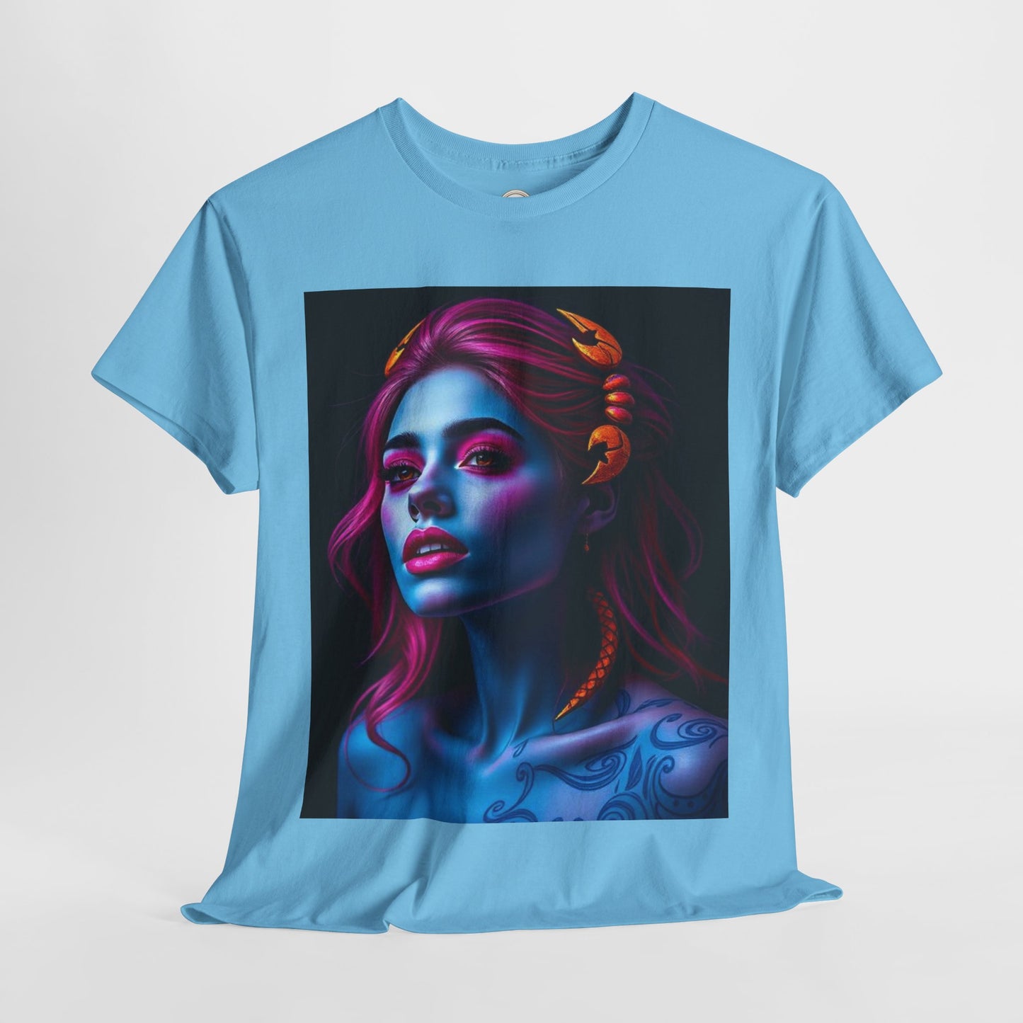 Unisex Heavy Cotton T-Shirt, Scorpio, Zodiac, Sexy Art