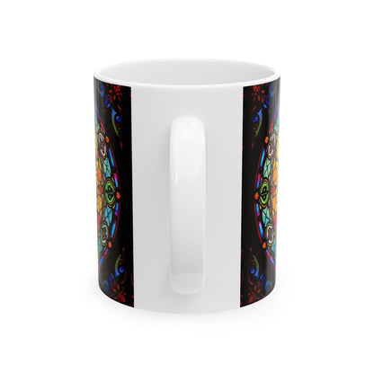Ceramic Mug, (11oz, 15oz), Ceramic Coffee Mug, AOP, Glass Design, Aries Zodiac
