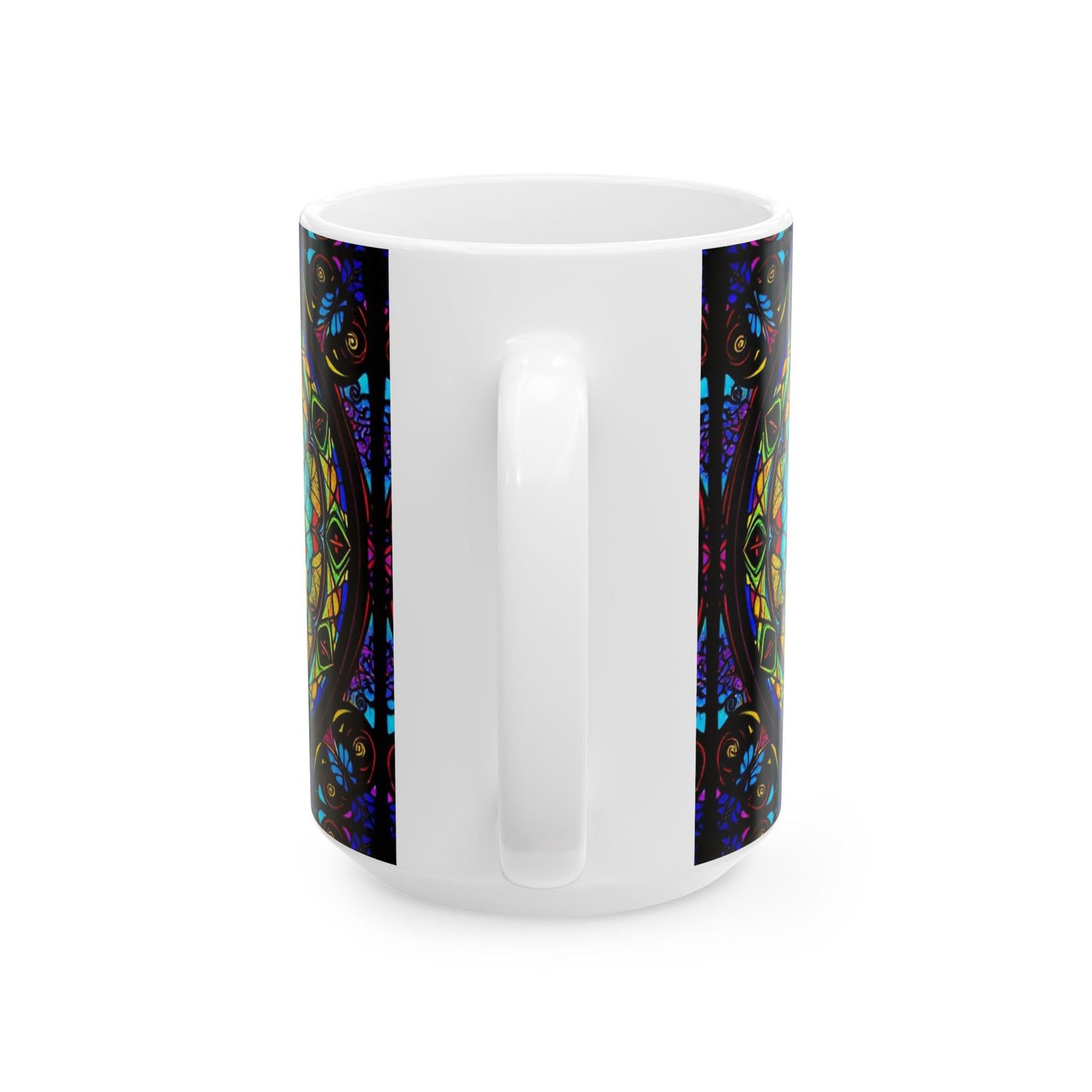 Ceramic Mug, (11oz, 15oz), Ceramic Coffee Mug, AOP, Glass Design v1, Libra Zodiac